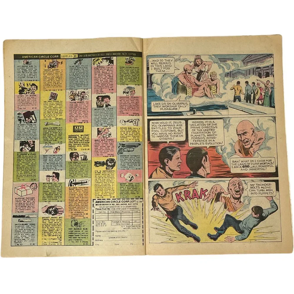 Vintage STAR TREK (July 1978, No. 53) Ancient Greek Deities‎ Gold Key Comic Book